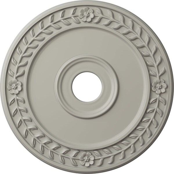 Ekena Millwork Wreath Ceiling Medallion (Fits Canopies up to 6"), 21 1/8"OD x 3 5/8"ID x 7/8"P, Pot of Cream CM21WRPCF - main